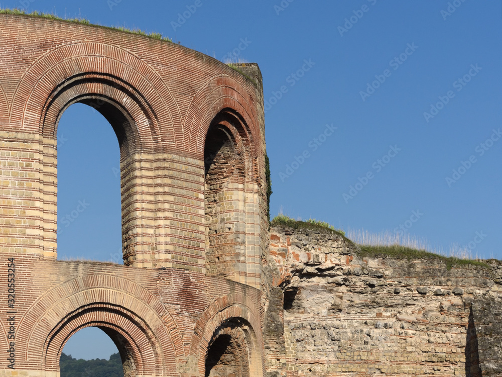 Trier - Detail der römischen Kaiserthermen, Rheinland-Pfalz, Deutschland, Europa