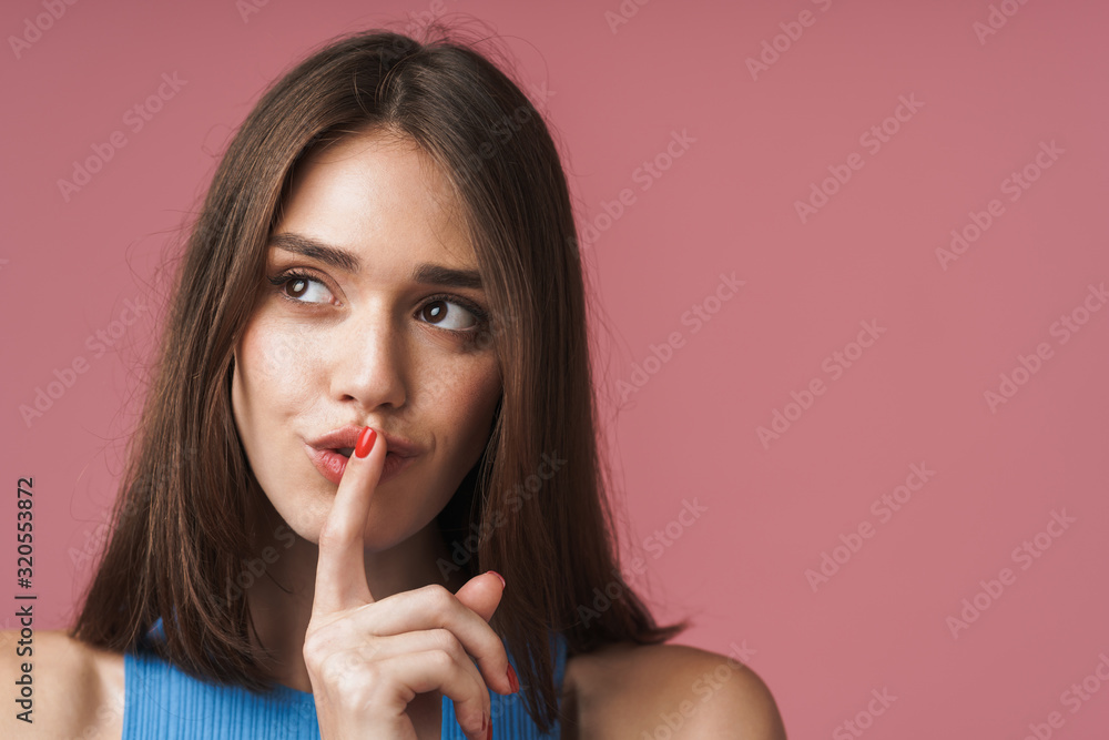 Portrait of a young attractive brunette woman Portrait of a young attractive brunette woman