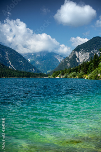 Beautiful view of lake Plansee, Tyrol, Austria. © szaboerwin