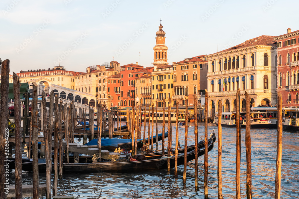 Sunset on the Grand Canal. Venice. Italy