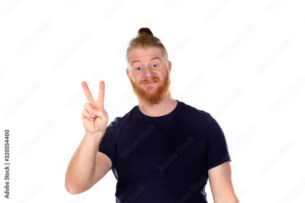 Red haired man with long beard Red haired man with long beard