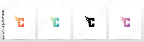 Small Wing On Letter Logo Design C