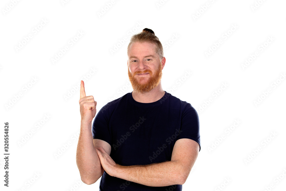 Fototapeta premium Red haired man with long beard