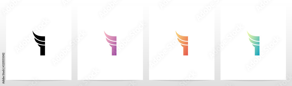 Obraz premium Small Wing On Letter Logo Design I