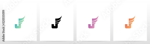 Small Wing On Letter Logo Design J