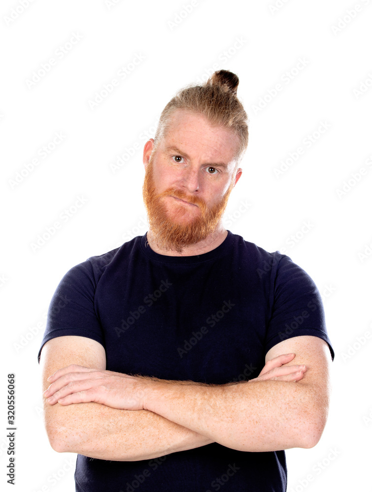 Red haired man with long beard Red haired man with long beard