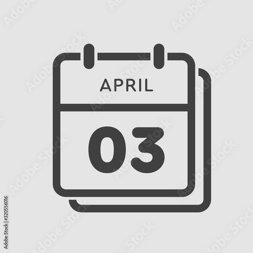 Calendar day 3 April, days of the year