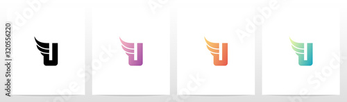 Small Wing On Letter Logo Design U