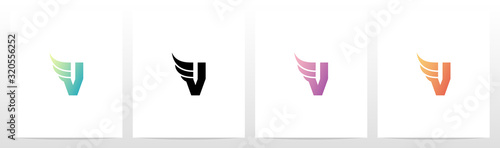 Small Wing On Letter Logo Design V