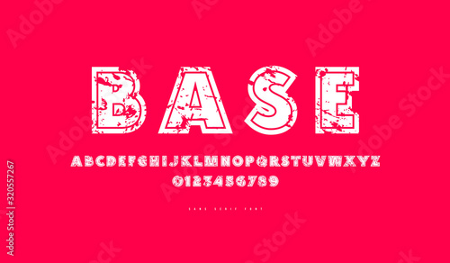 Sans serif font with contour