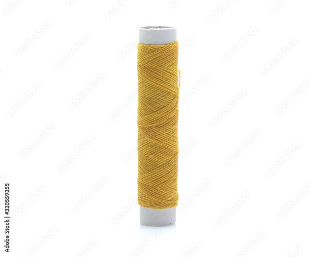 Spools with color threads isolated on white background Spools with color threads isolated on white background