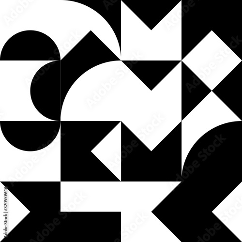 Geometry minimalistic artwork poster with simple shape and figure. Abstract vector pattern design in Scandinavian style for web banner, business presentation, branding package, fabric print, wallpaper