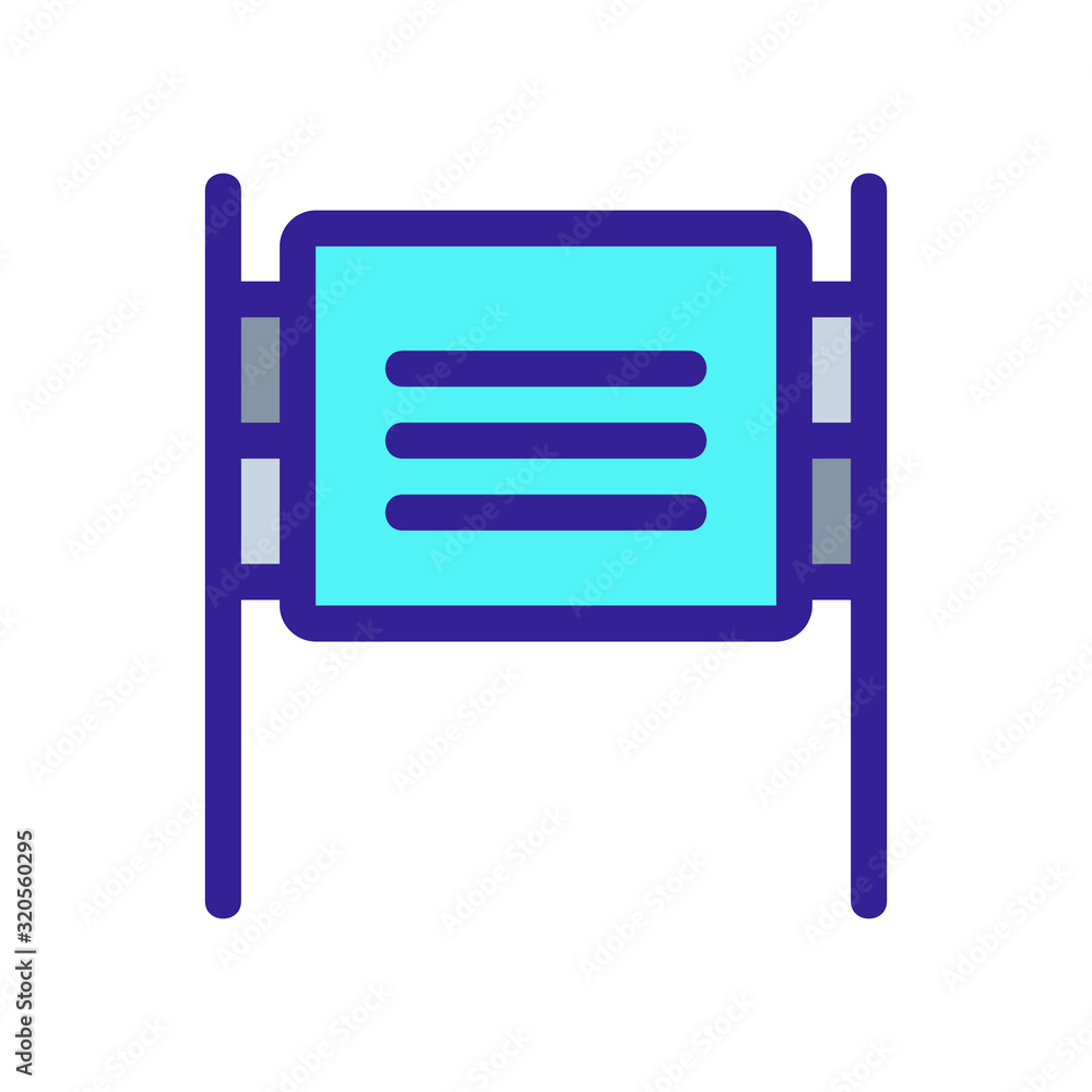 Advertising banner icon vector. A thin line sign. Isolated contour symbol illustration Advertising banner icon vector. A thin line sign. Isolated contour symbol illustration
