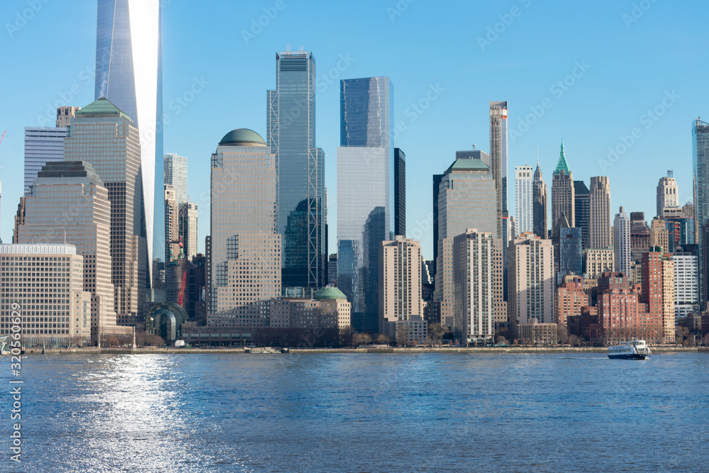Fototapeta premium Lower Manhattan New York City Skyline along the Hudson River