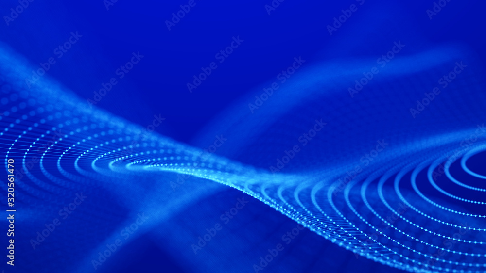 Abstract futuristic wave background. Network connection dots and lines. Digital structure. 3d rendering. Abstract futuristic wave background. Network connection dots and lines. Digital structure. 3d rendering.
