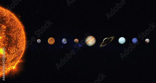Fotografie, Obraz Solar system. Elements of this image furnished by NASA