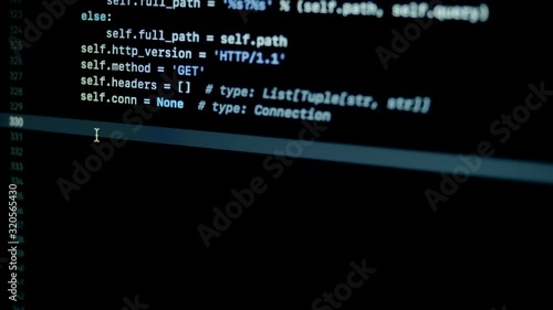4.7 Scroll and type python py programming code on laptop screen