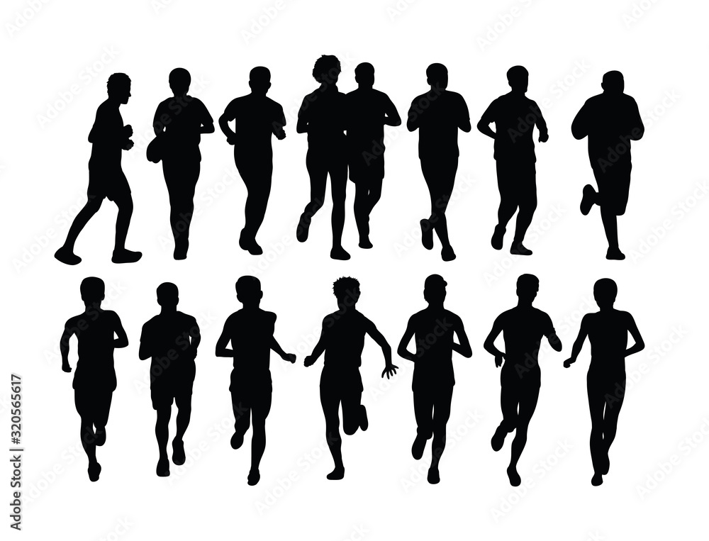 Running Sport Silhouettes, art vector design