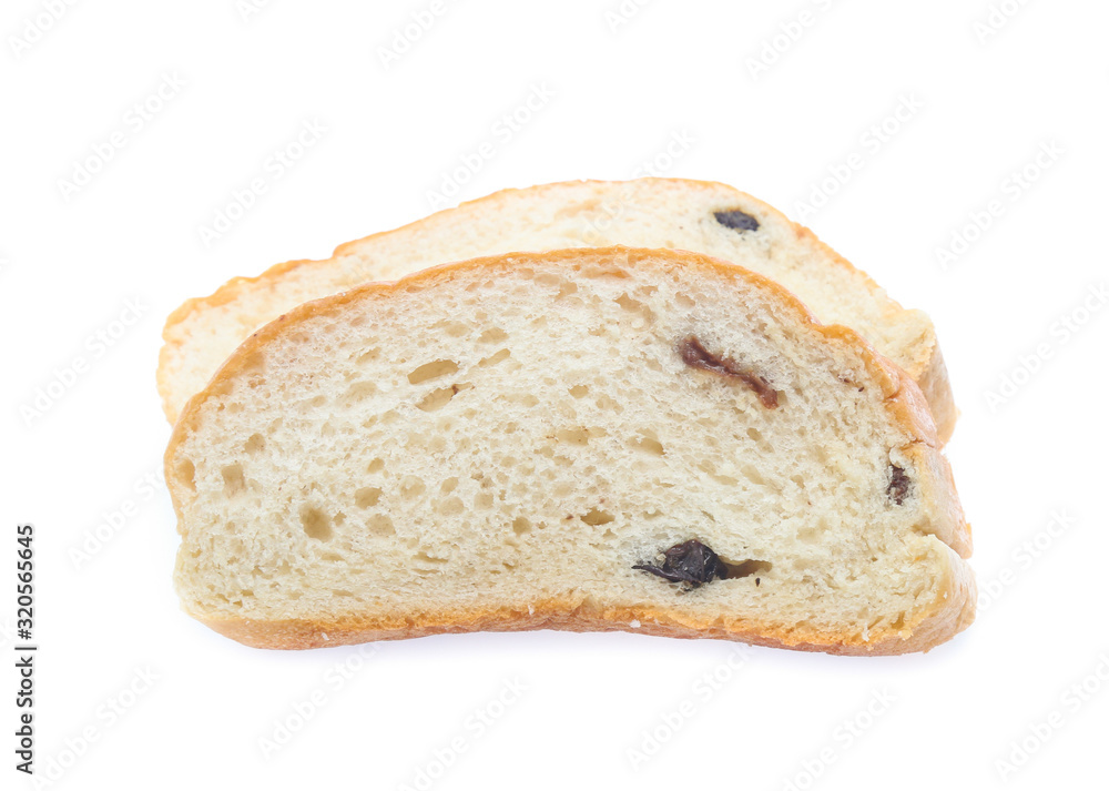 Sliced bread isolated on a white background