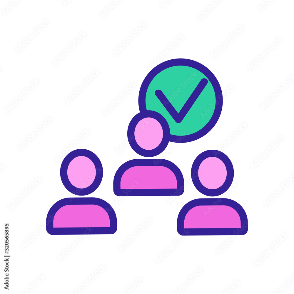 meeting the staff of the icon vector. A thin line sign. Isolated contour symbol illustration meeting the staff of the icon vector. A thin line sign. Isolated contour symbol illustration