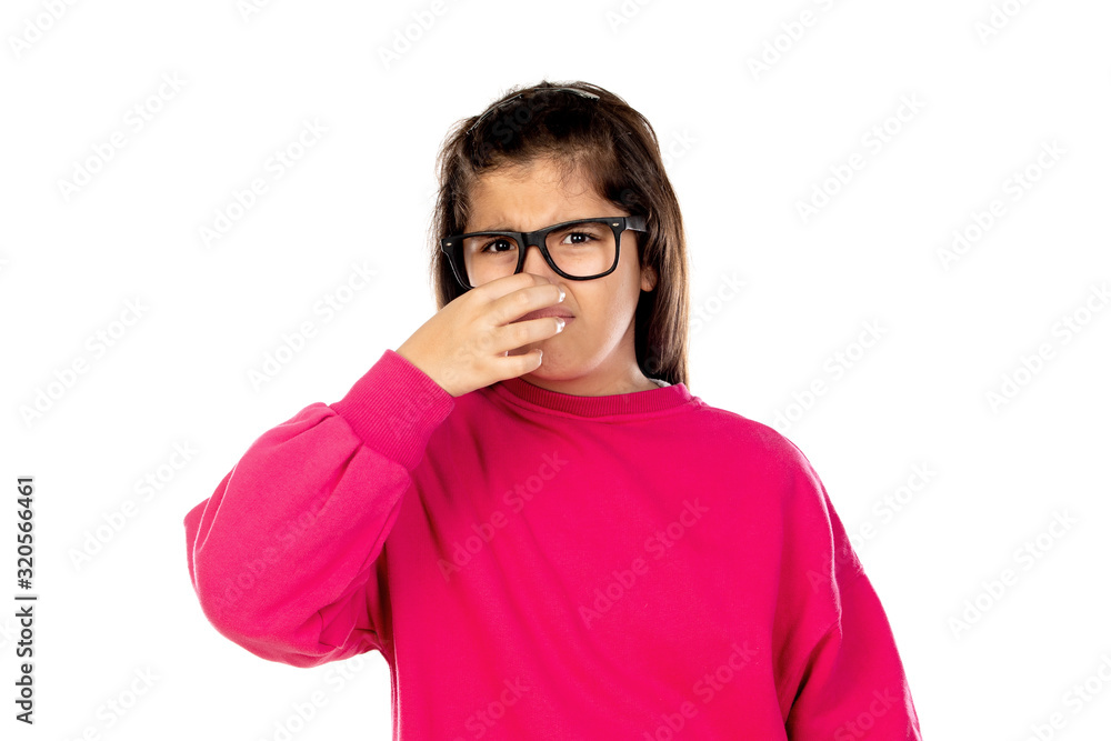 Preteen girl with pink jersey Preteen girl with pink jersey