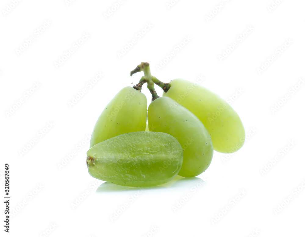 Green grape isolated on white background Green grape isolated on white background