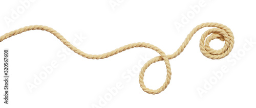 Beżowy bawełniany sznur zwijający się