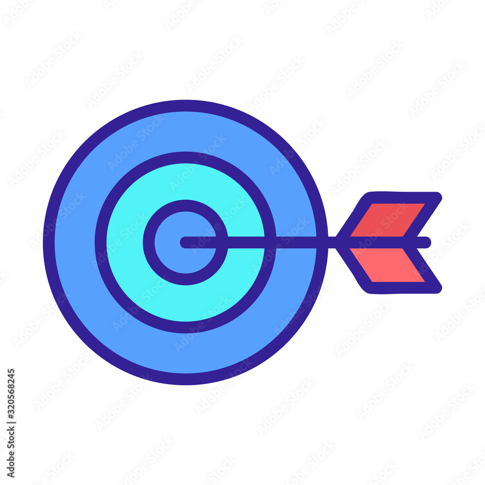 target icon vector. A thin line sign. Isolated contour symbol illustration target icon vector. A thin line sign. Isolated contour symbol illustration
