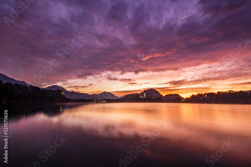 Sunrise over the lake