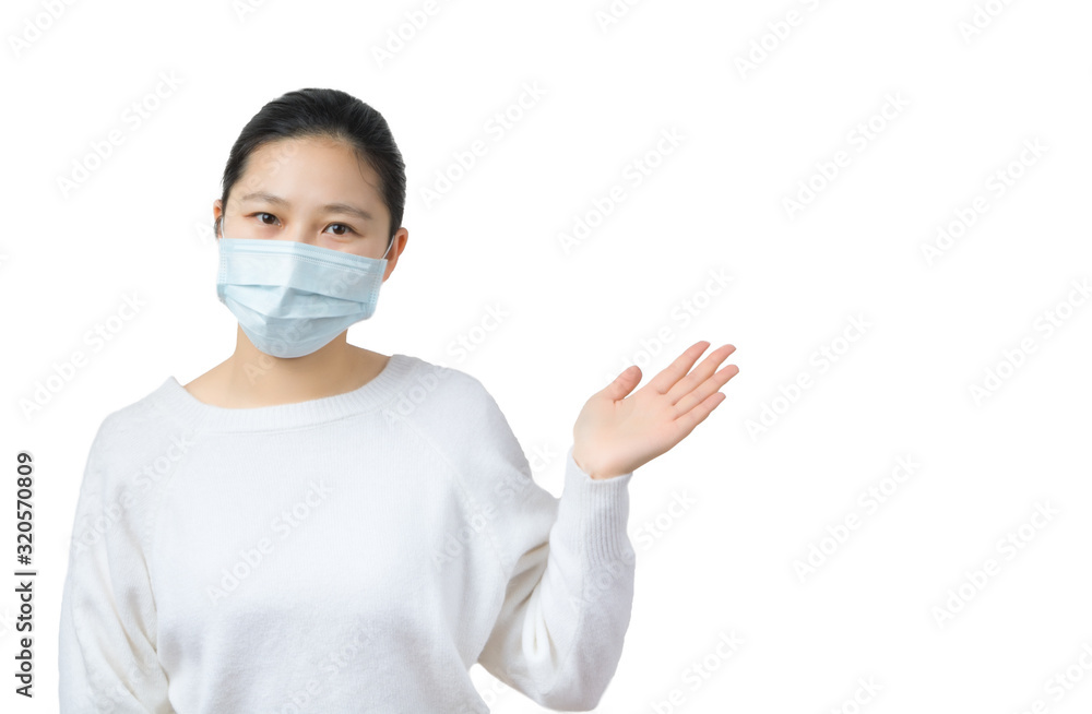 Bust of sick girl on white background Bust of sick girl on white background