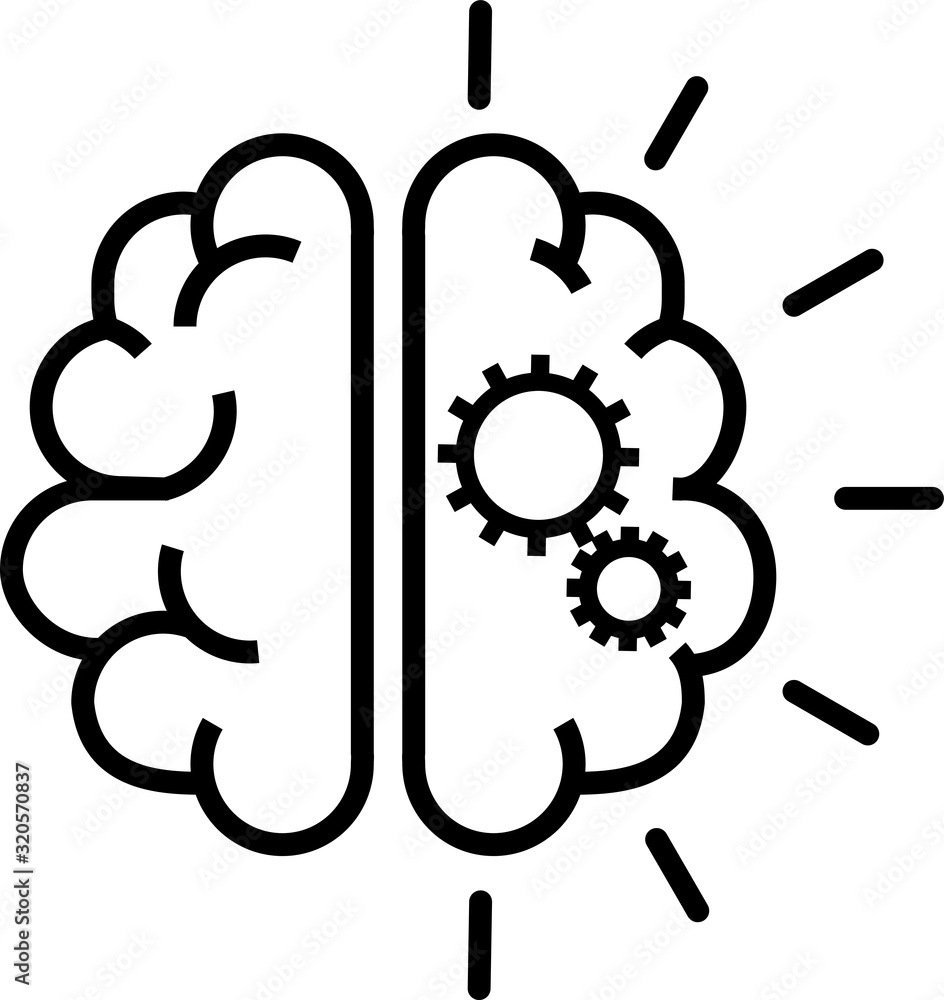 Brain, setting icon Brain, setting icon