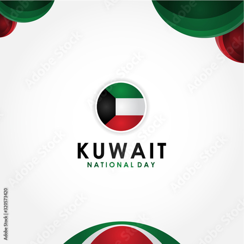 Kuwait National Day Vector Design For Banner or Background