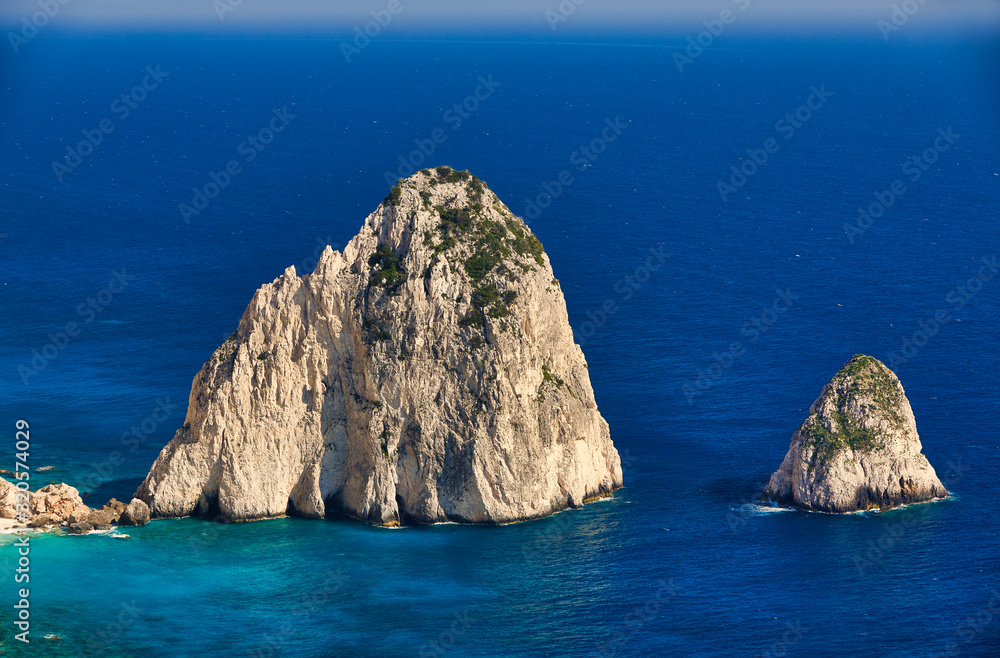 Beautiful lanscape of Zakinthos island. Greece. The island of zakynthos. The Ionian Sea. The most beautiful places in the world.Vacation concept background. Travelling concept. Mizithres, Keri.