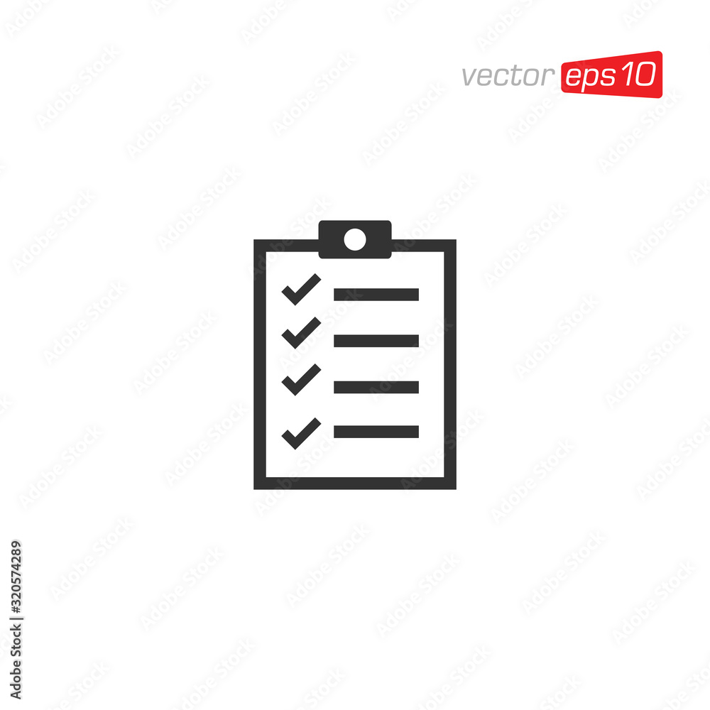 Clipboard Checklist Icon Design Vector Clipboard Checklist Icon Design Vector