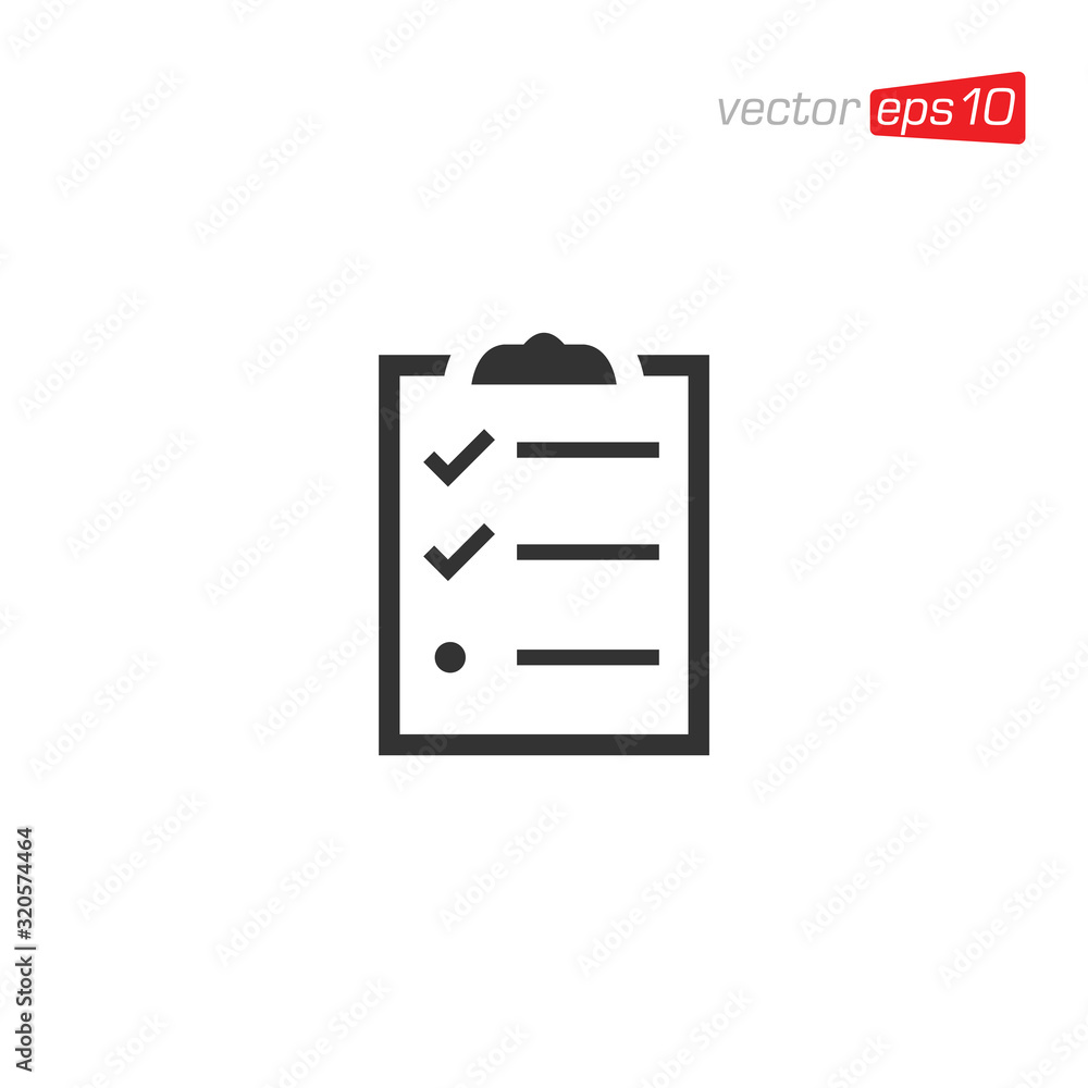 Clipboard Checklist Icon Design Vector Clipboard Checklist Icon Design Vector