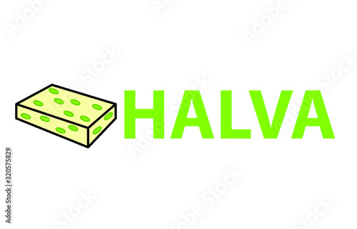 Halva icon, vector illustration