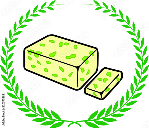 Halva icon, vector illustration