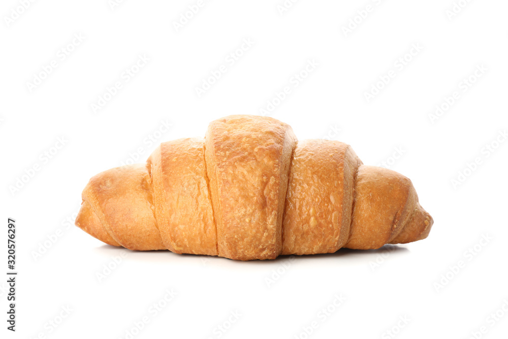 Freshly baked croissant isolated on white background Freshly baked croissant isolated on white background