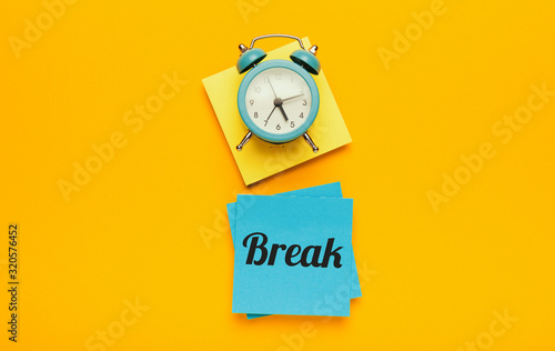 Break time, relax on work.