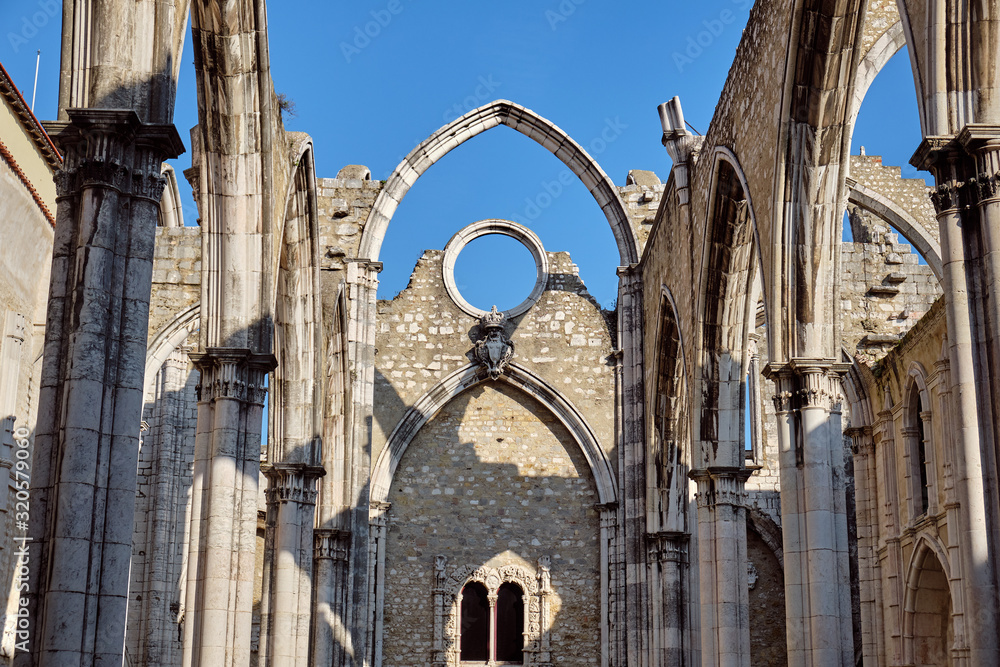 The Carmo Convent in Lisbon, Portugal.