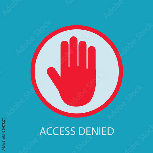 access denied sign- vector illustration