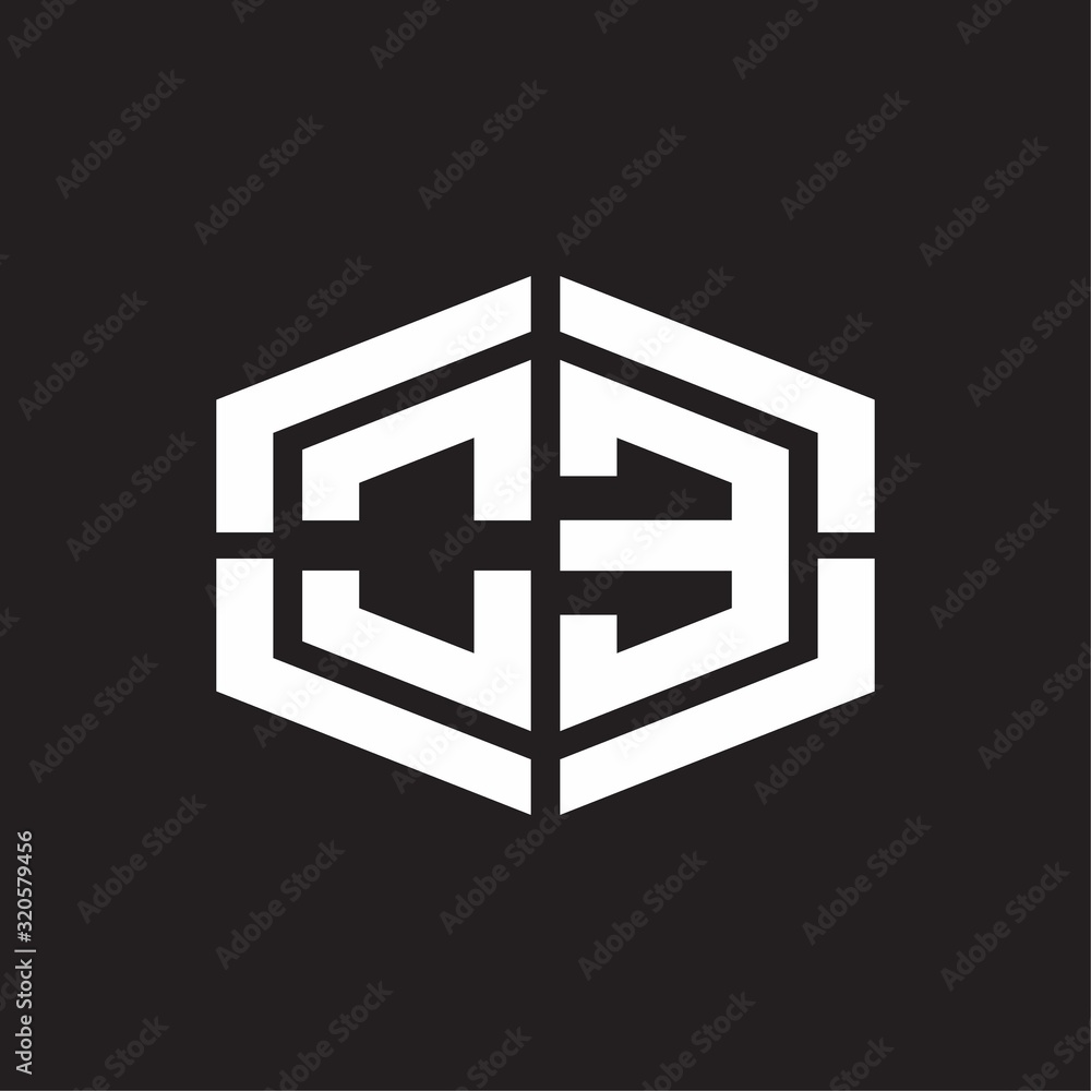 OE Logo monogram with hexagon shape and piece line rounded design tamplate OE Logo monogram with hexagon shape and piece line rounded design tamplate