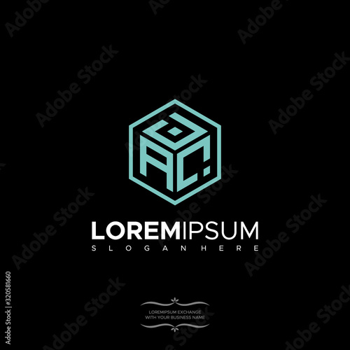Initial design vector. letter DAQ logo template Polygon Monogram Logo Premium Design