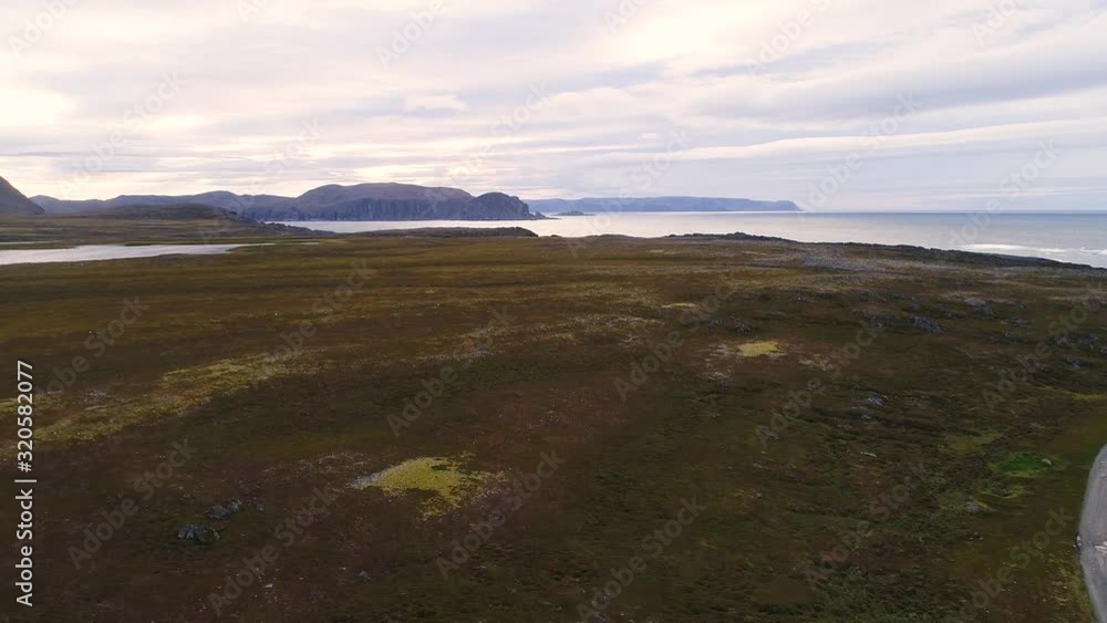 Aerial view of Gamvik, Norway Aerial view of Gamvik, Norway