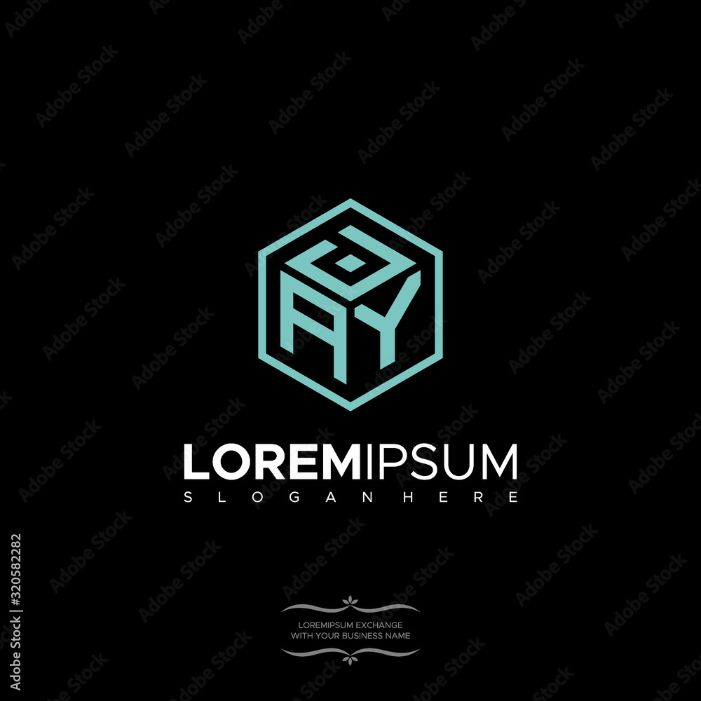 Letter DAY Logo geometric Polygon Logo Template Vector Design Premium Design Letter DAY Logo geometric Polygon Logo Template Vector Design Premium Design