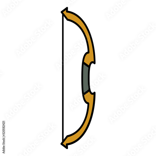 medieval weapon icon flat bow