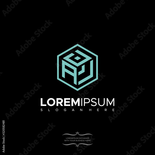 logo design DAV for companies from the initial letters logo icon Premium Design