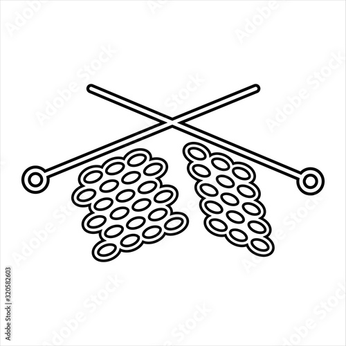 needlework tool line icon spitz