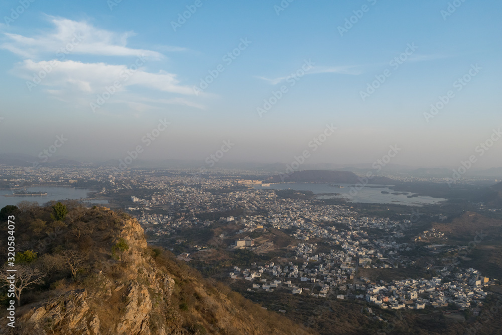 View from Sajjangarh Monsoon Palace, Udaipir, India View from Sajjangarh Monsoon Palace, Udaipir, India