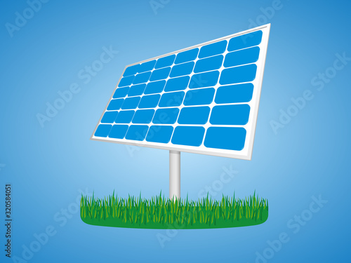 Solar Panel , Eco Power Generation . Modern technologies . Alternative energy sources . Vector Illustration